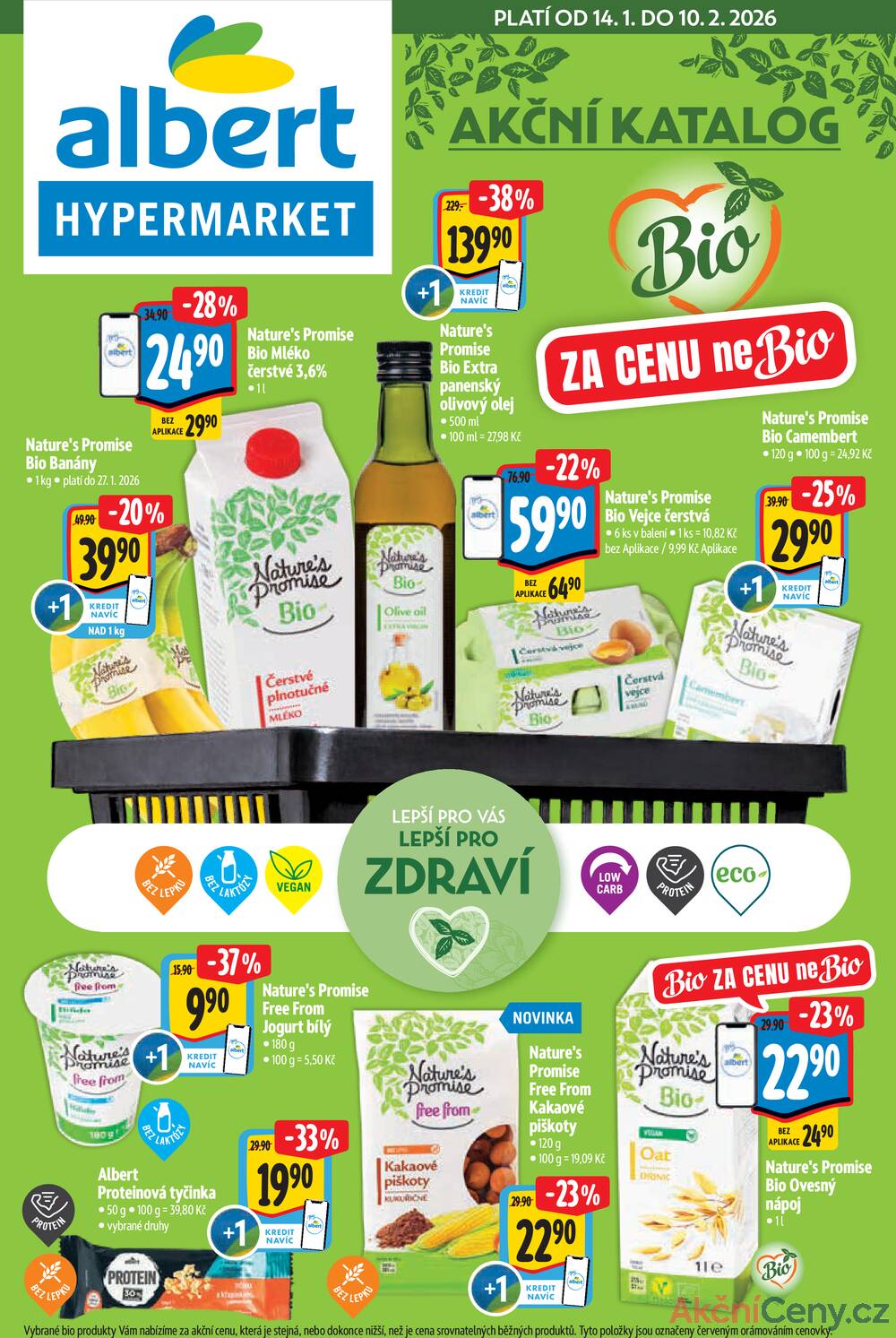 Leták Albert - Albert Hypermarket katalog Bio od 14.1. do 10.2.2026 - strana 1 Leták Albert - Albert Hypermarket katalog Bio od 14.1. do 10.2.2026 - strana 1