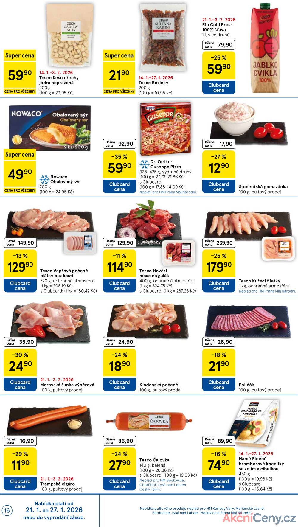 Tesco malé hypermarkety od 21.1. do 27.1.2026