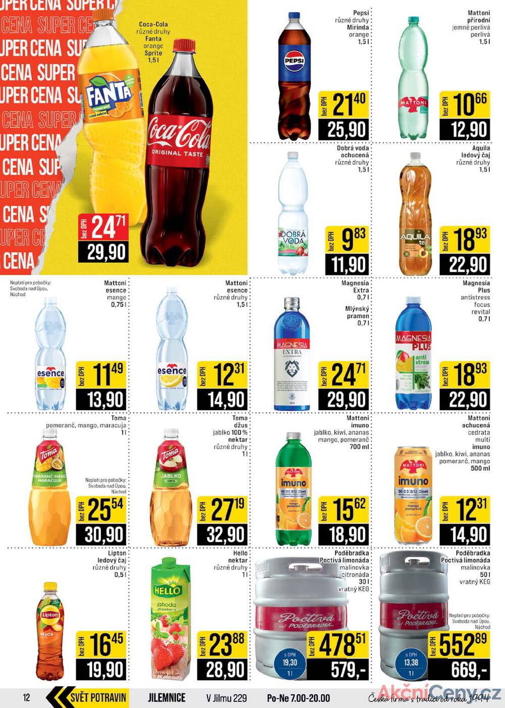 JIP Cash & Carry České Budějovice, Most, Náchod, Polička, Sušice a Svoboda nad Úpou od 21.1. do 27.1.2026