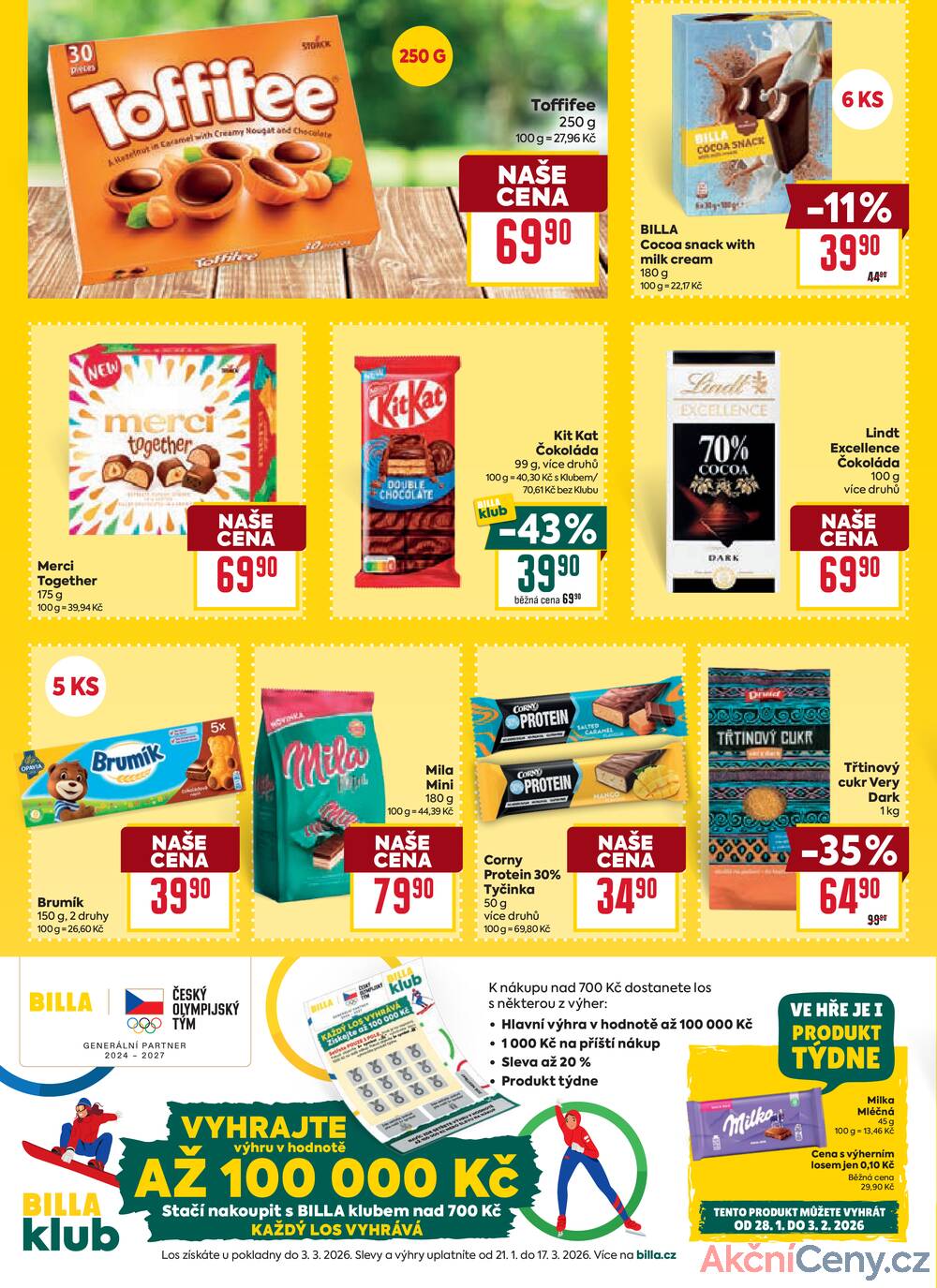 Billa  od 28.1. do 3.2.2026