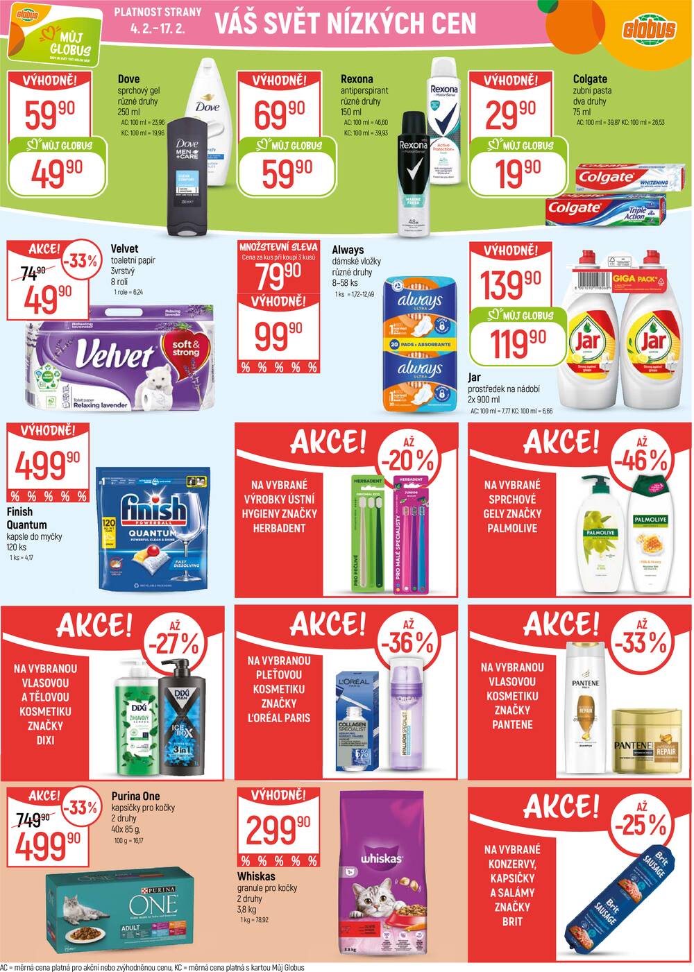 Akční leták Globus 4.2. - 10.2.2026 - Globus Praha - Zličín