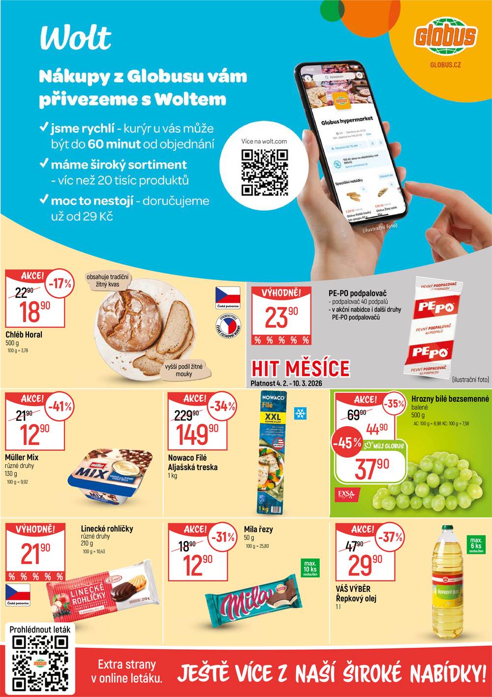 Leták Globus - Akční leták Globus 4.2. - 10.2.2026 - Globus Jenišov u Karlových Varů - strana 2