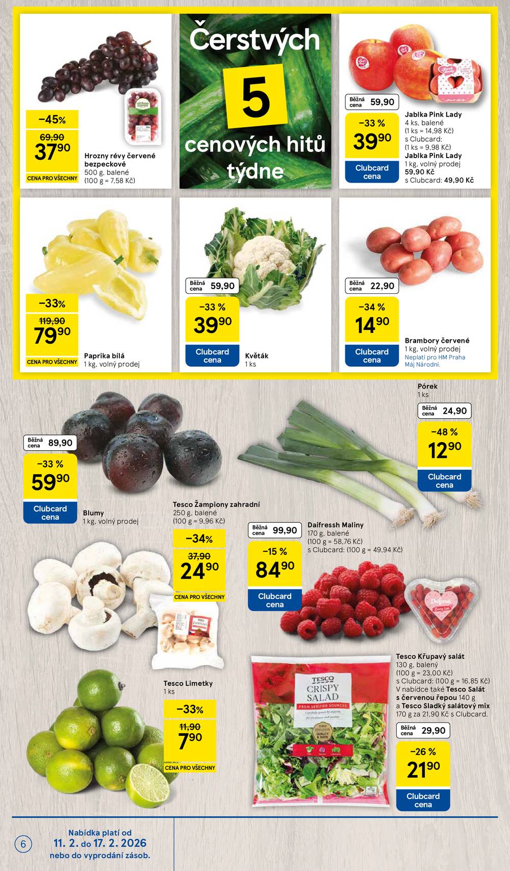 Tesco malé hypermarkety od 11.2. do 17.2.2026