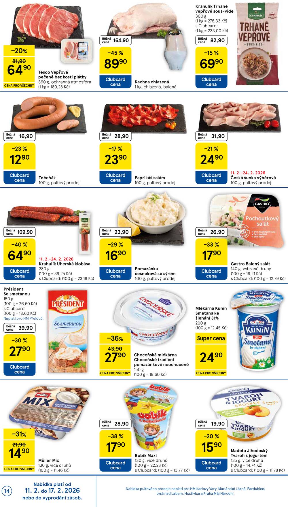 Tesco malé hypermarkety od 11.2. do 17.2.2026