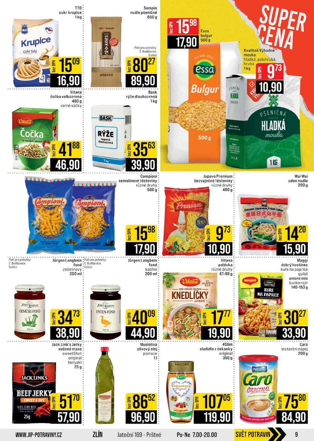 JIP Cash & Carry České Budějovice, Most, Náchod, Polička, Sušice a Svoboda nad Úpou od 11.2. do 17.2.2026