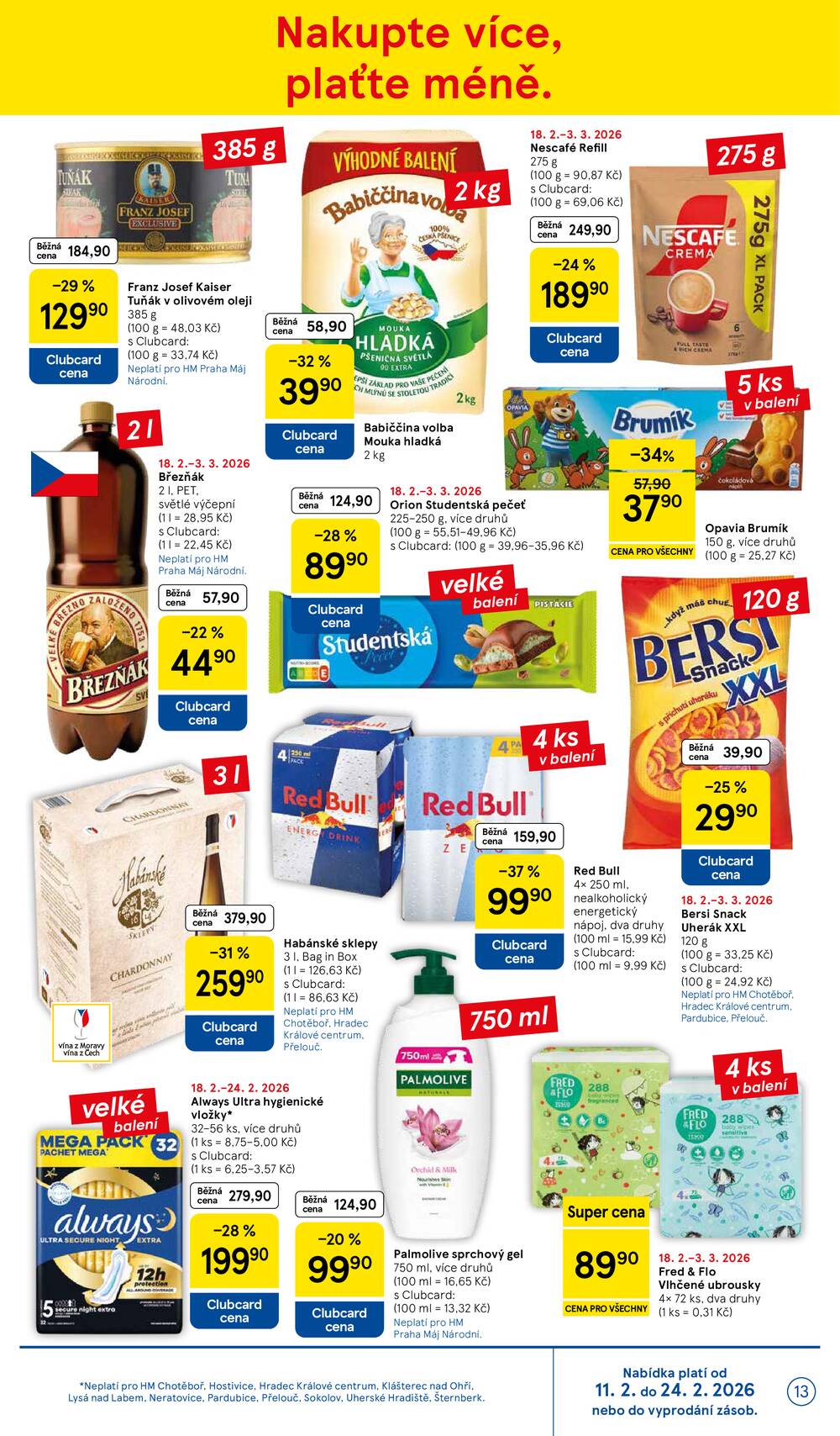 Tesco malé hypermarkety od 18.2. do 24.2.2026