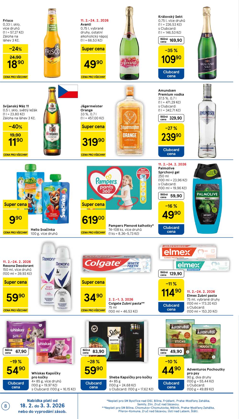 Tesco supermarkety od 18.2. do 24.2.2026