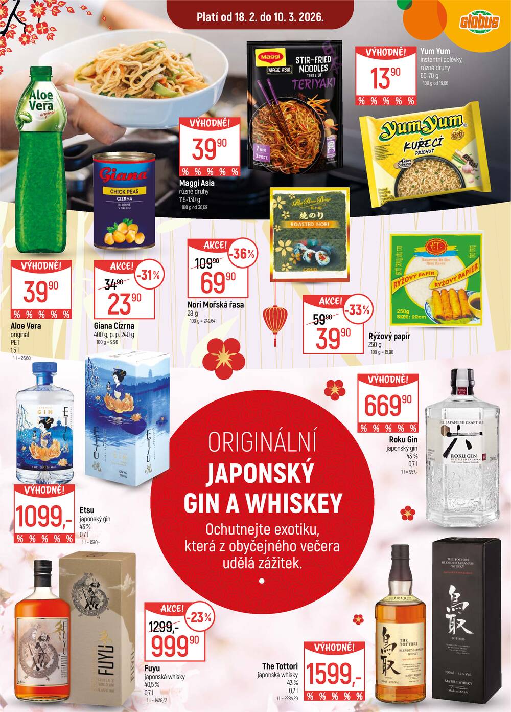 Akční leták Globus 18.2. - 10.3.2026 - Globus Praha - Centrum Černý Most