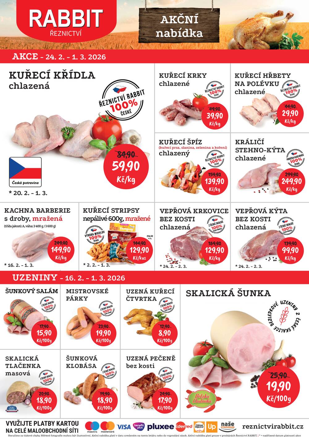 Leták RABBIT řeznictví - RABBIT řeznictví od 23.2. do 28.2.2026 - strana 1 Leták RABBIT řeznictví - RABBIT řeznictví od 23.2. do 28.2.2026 - strana 1