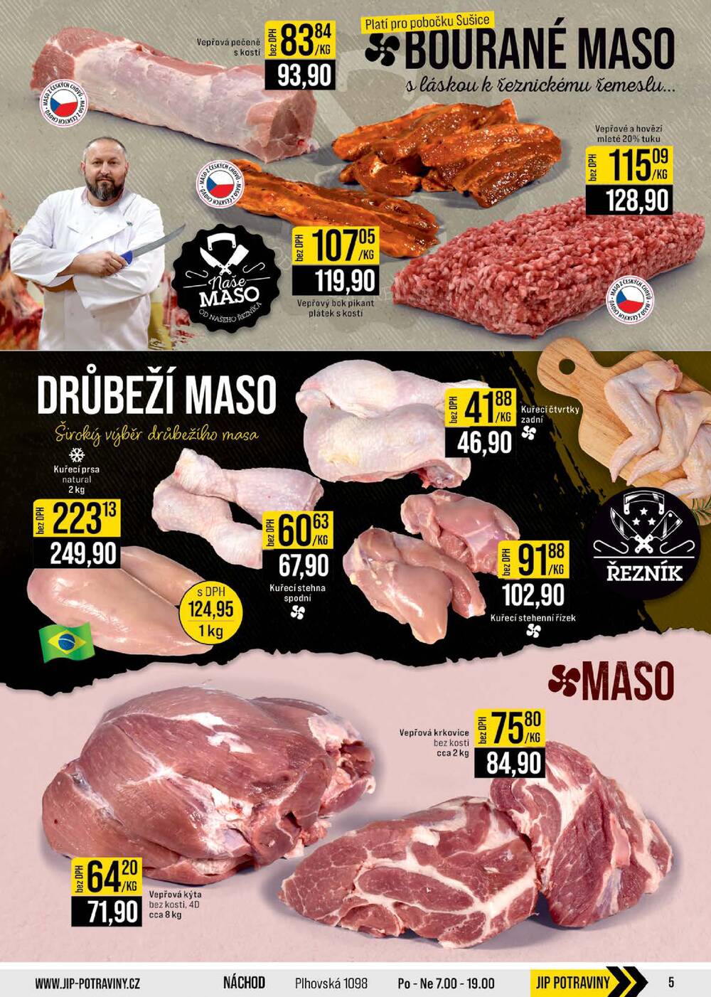 JIP Cash & Carry České Budějovice, Most, Náchod, Polička, Sušice a Svoboda nad Úpou od 18.2. do 24.2.2026