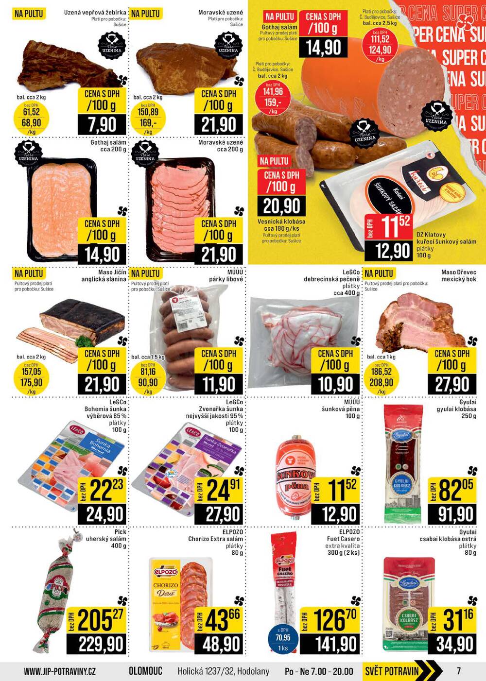 JIP Cash & Carry České Budějovice, Most, Náchod, Polička, Sušice a Svoboda nad Úpou od 18.2. do 24.2.2026