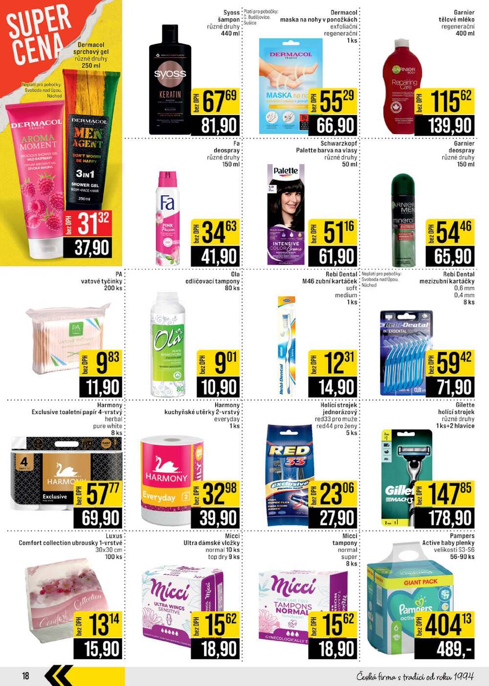 JIP Cash & Carry České Budějovice, Most, Náchod, Polička, Sušice a Svoboda nad Úpou od 18.2. do 24.2.2026