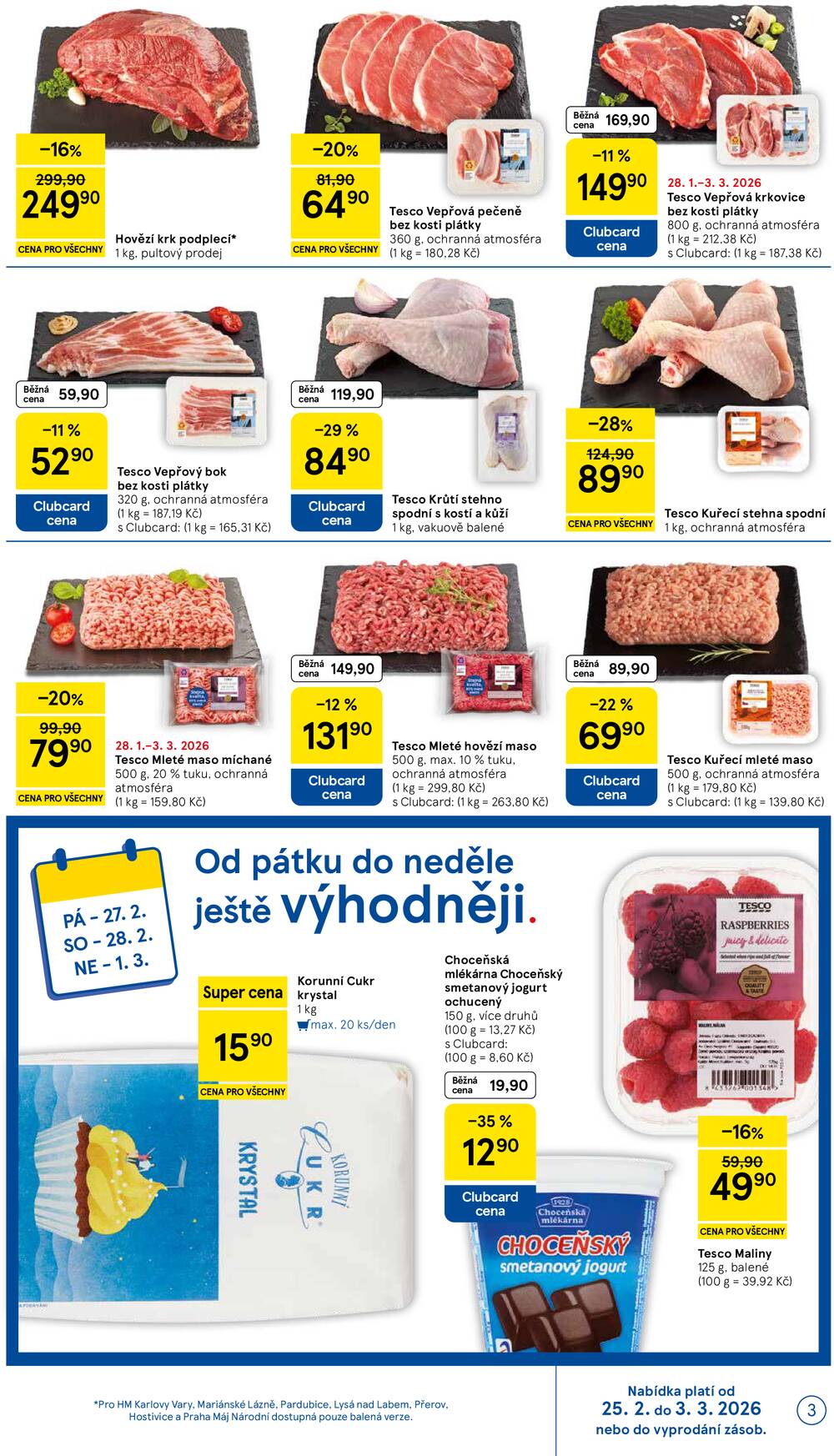Tesco malé hypermarkety od 25.2. do 3.3.2026