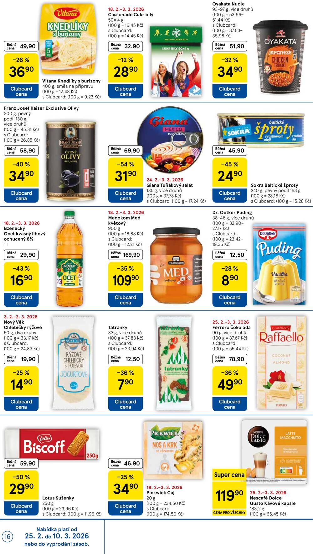 Tesco malé hypermarkety od 25.2. do 3.3.2026