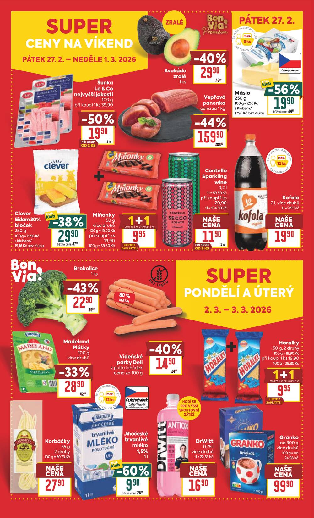 BILLA malý leták od 25.2. do 3.3.2026