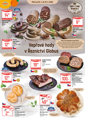 Leták Akční leták Globus 25.2. - 10.3.2026 - Globus Brno Ivanovice