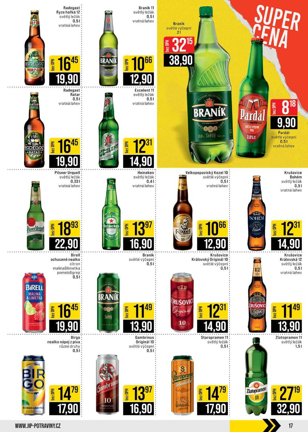 JIP Cash & Carry Brno, Praha, Ostrava, Jilemnice, Pardubice, Ostrava, Karlovy Vary, Olomouc a Zlín od 25.2. do 3.3.2026