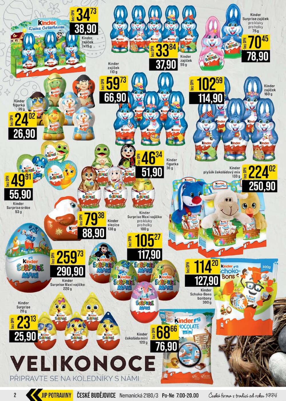 JIP Cash & Carry České Budějovice, Most, Náchod, Polička, Sušice a Svoboda nad Úpou od 25.2. do 3.3.2026