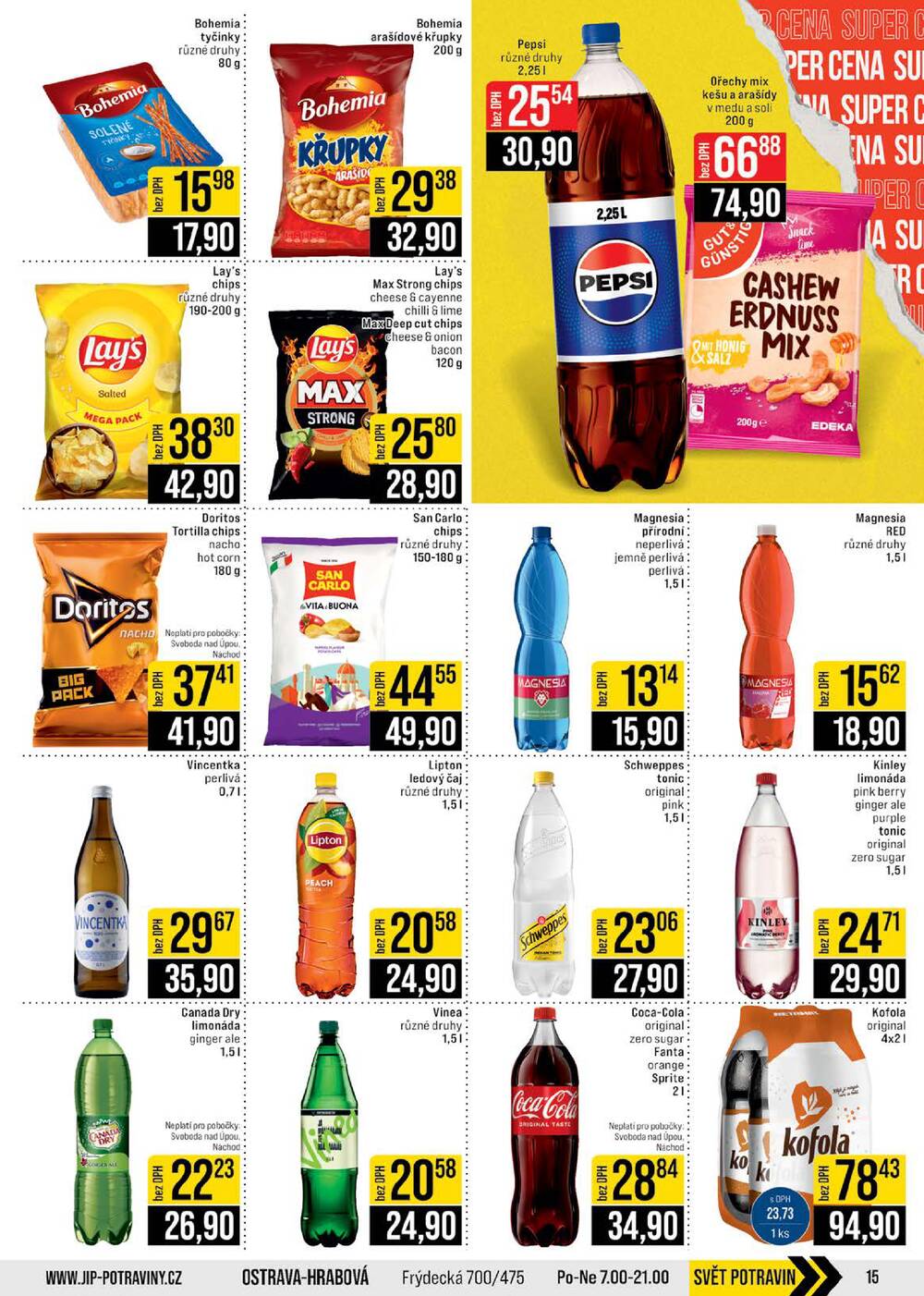 JIP Cash & Carry České Budějovice, Most, Náchod, Polička, Sušice a Svoboda nad Úpou od 25.2. do 3.3.2026