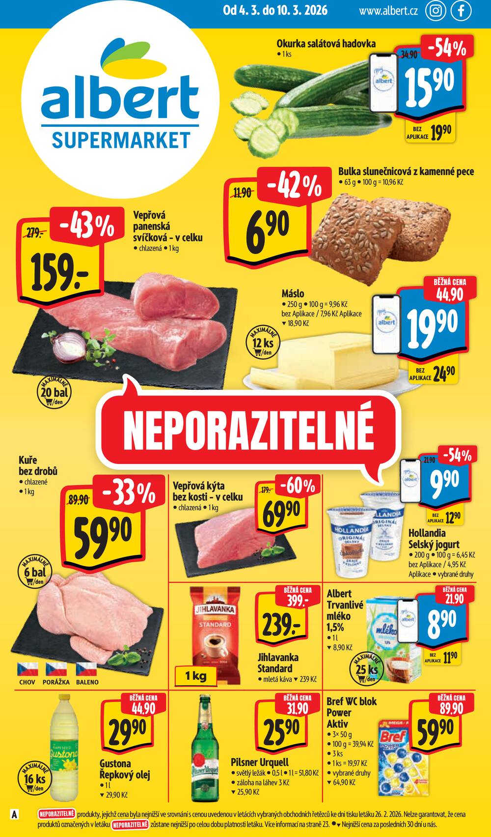 Leták Albert - Albert Supermarket od 4.3. do 10.3.2026 - strana 1 Leták Albert - Albert Supermarket od 4.3. do 10.3.2026 - strana 1