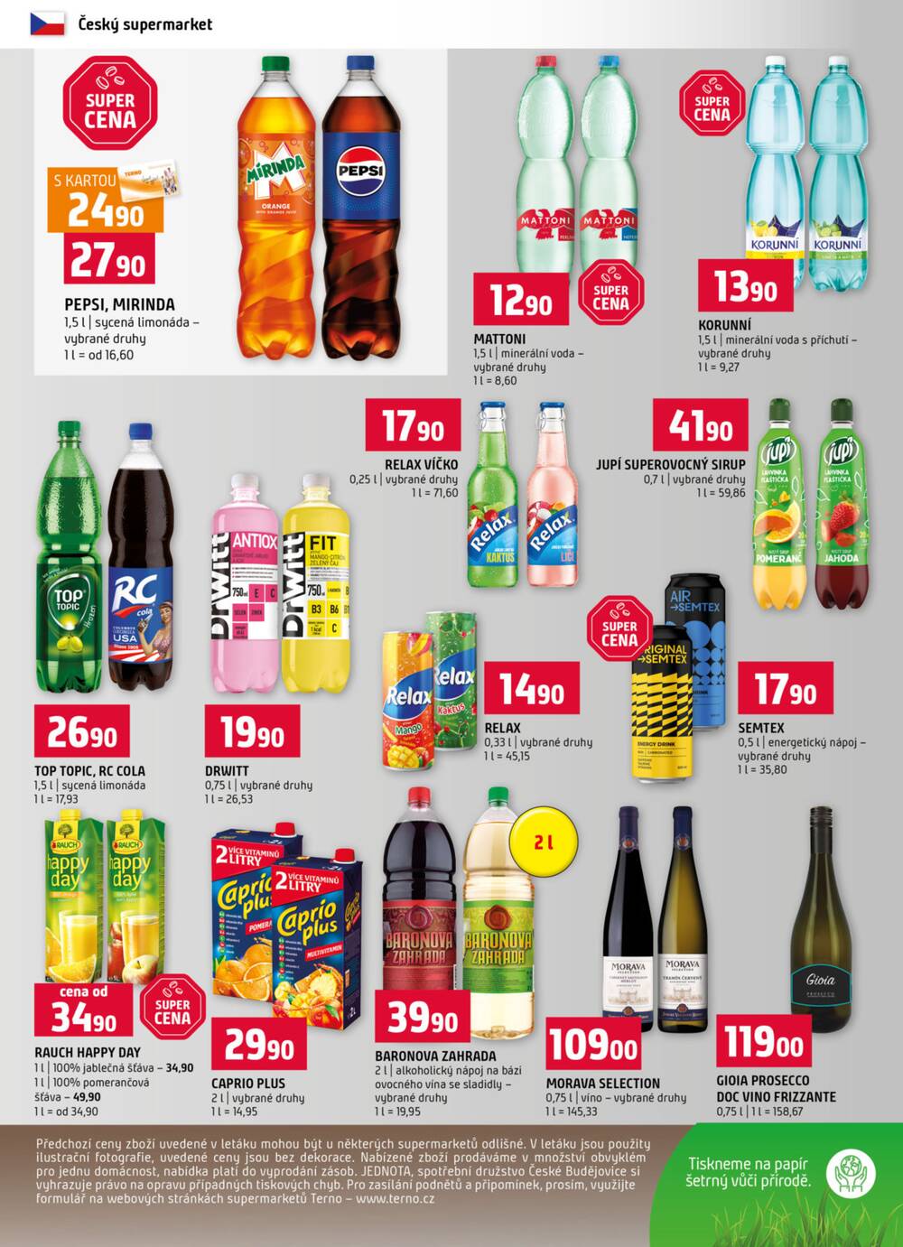 Terno České Budějovice, Hradec Králové, Olomouc, Třeboň, Trhové sviny, Bechyně, Týn nad Vltavou, Borovany od 4.3. do 10.3.2026