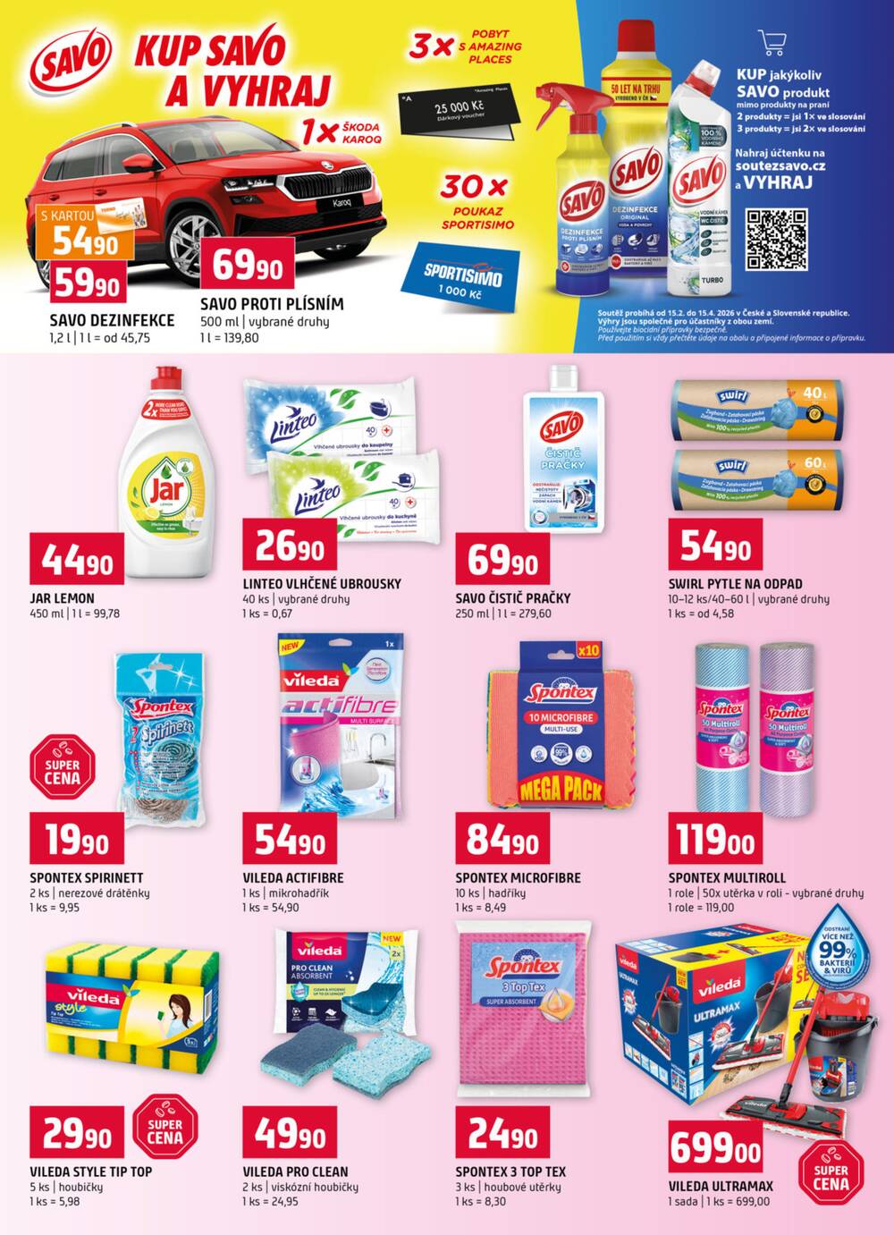 Terno České Budějovice, Hradec Králové, Olomouc, Třeboň, Trhové sviny, Bechyně, Týn nad Vltavou, Borovany od 4.3. do 10.3.2026