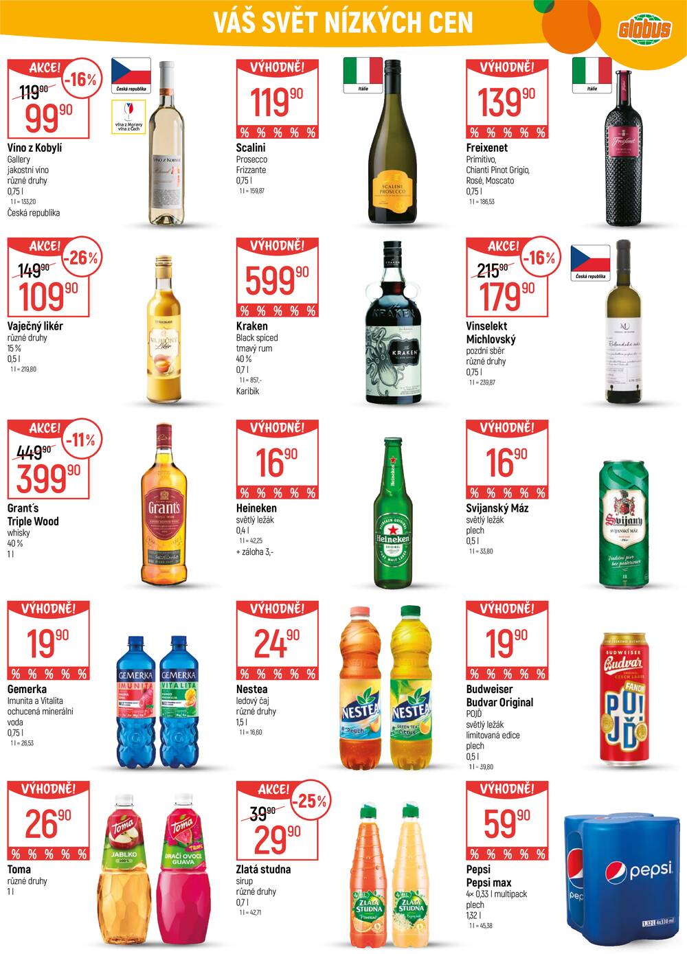 Akční leták Globus 4.3. - 10.3.2026 - Globus Praha - Centrum Černý Most