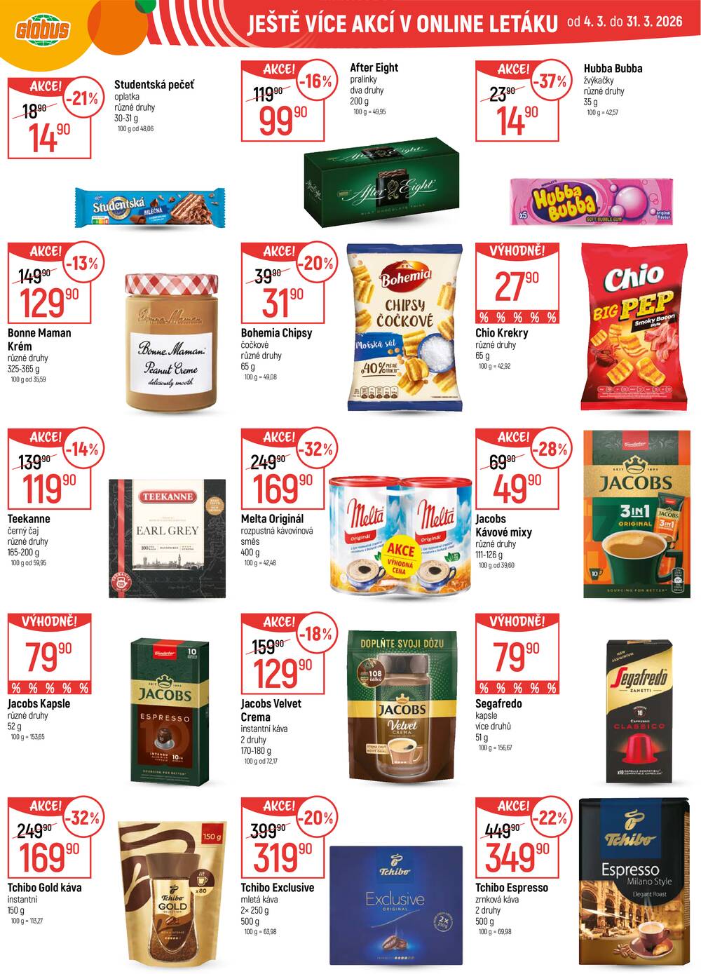 Akční leták Globus 4.3. - 10.3.2026 - Globus Praha - Čakovice