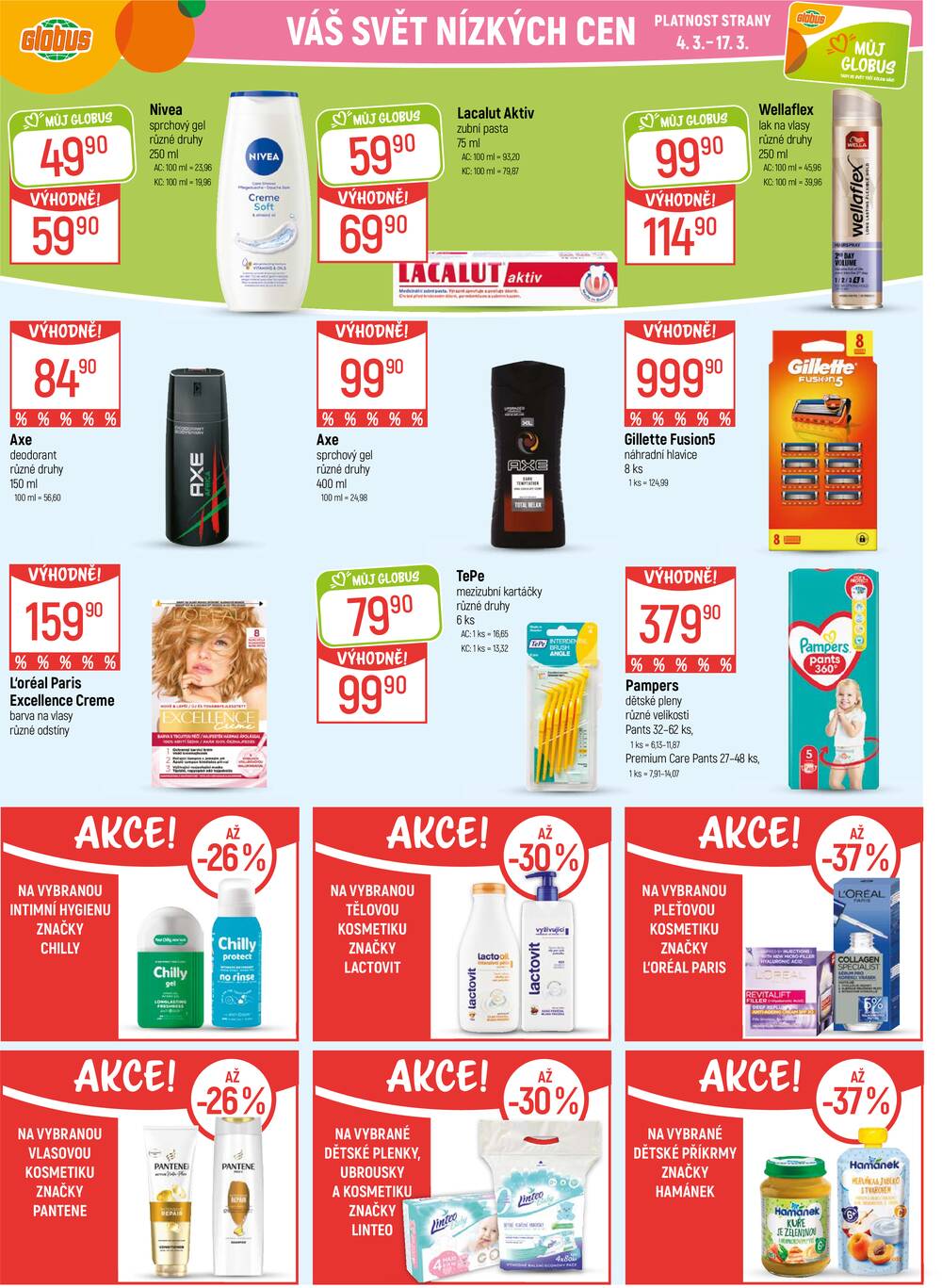 Akční leták Globus 4.3. - 10.3.2026 - Globus České Budějovice
