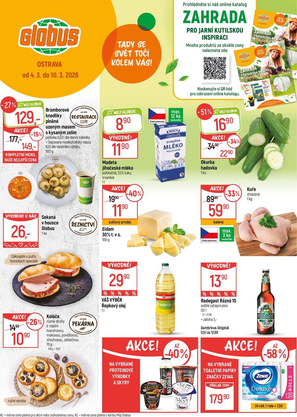 Leták Globus - Akční leták Globus 4.3. - 10.3.2026 - Globus Ostrava - strana 1