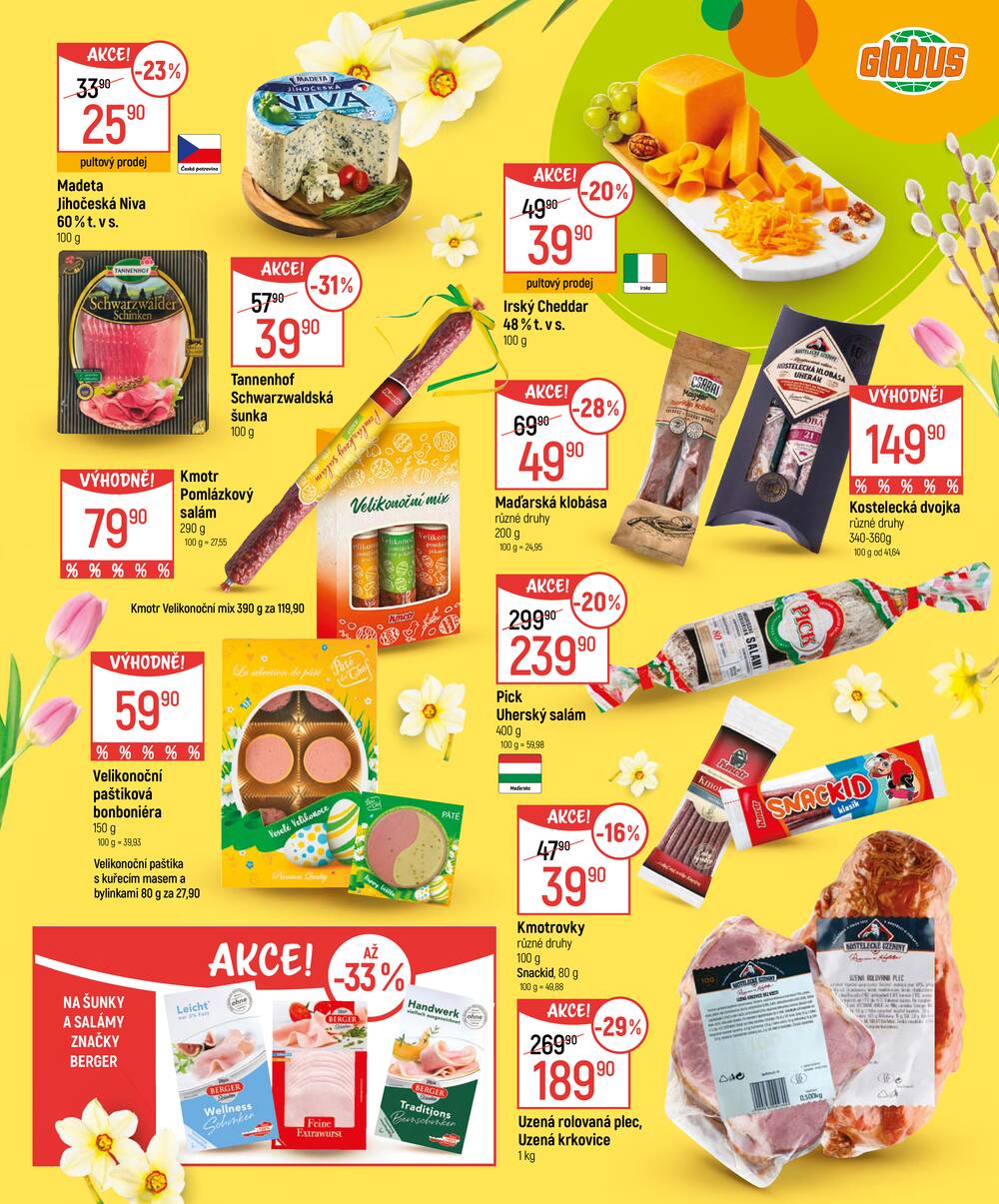 Akční leták Globus 4.3. - 5.4.2026 - Globus Chotíkov u Plzně