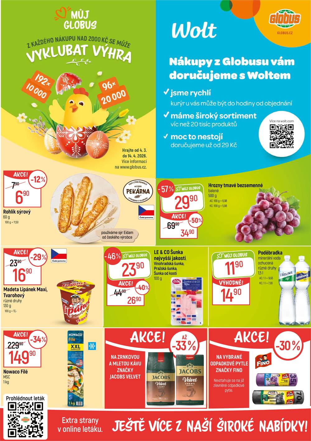 Akční leták Globus 4.3. - 10.3.2026 - Globus Chotíkov u Plzně