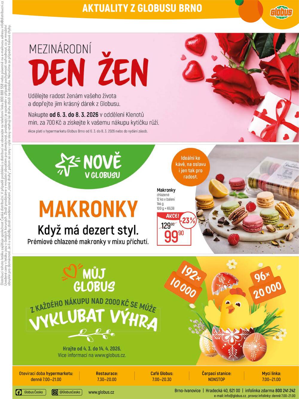 Akční leták Globus 4.3. - 10.3.2026 - Globus Brno Ivanovice