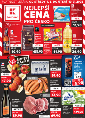 Leták Kaufland 4.3. - 10.3. - Kaufland - Zlín ( OC Čepkov)