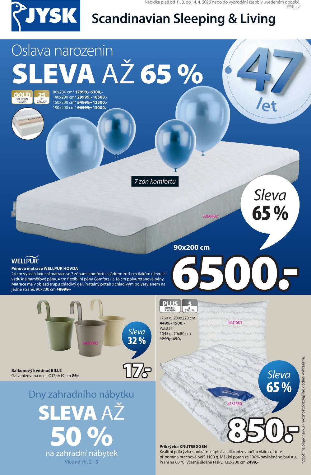 Leták Jysk - Jysk od 11.3. do 14.4.2026 - strana 1