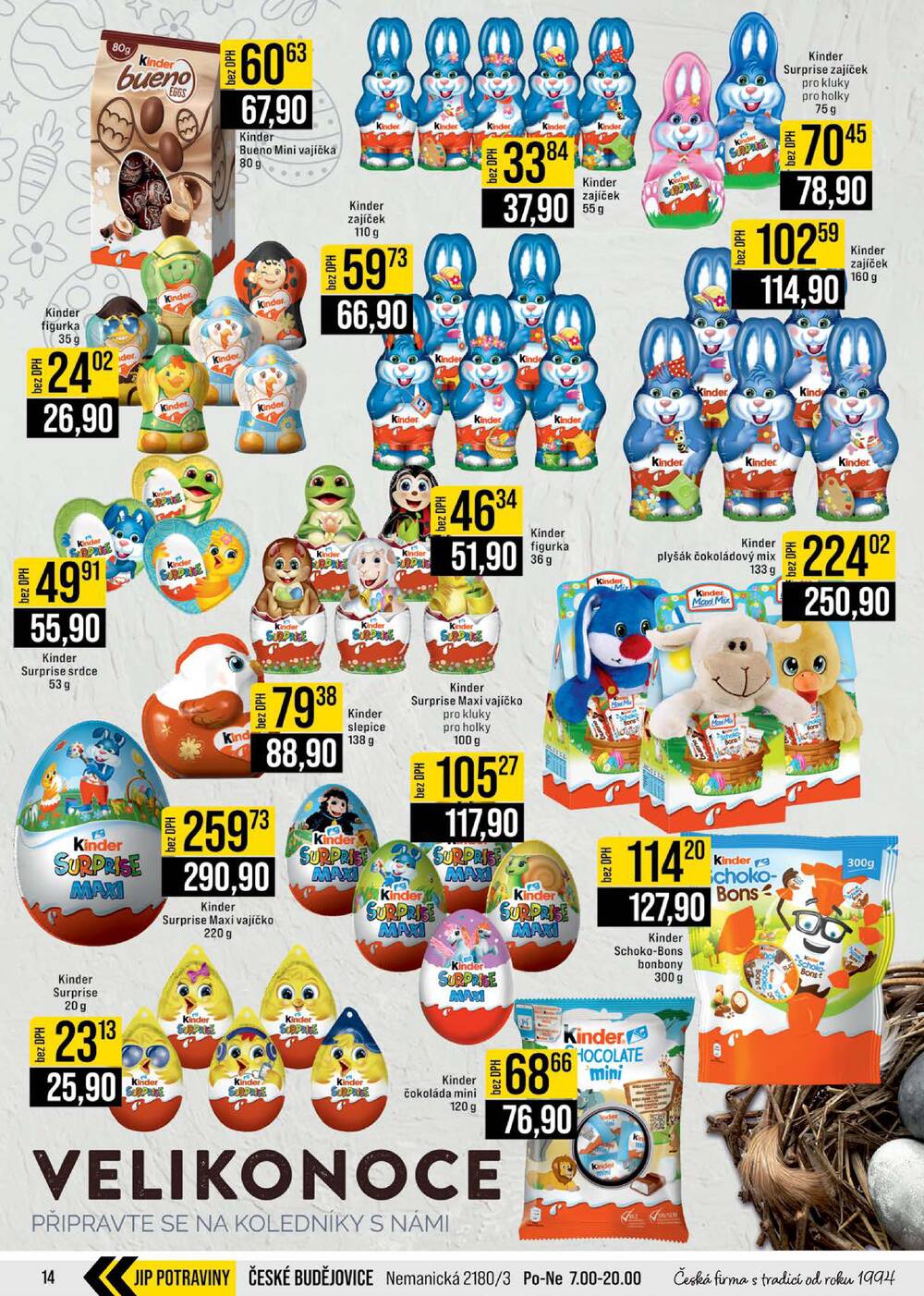 JIP Cash & Carry Brno, Praha, Ostrava, Jilemnice, Pardubice, Ostrava, Karlovy Vary, Olomouc a Zlín od 4.3. do 10.3.2026