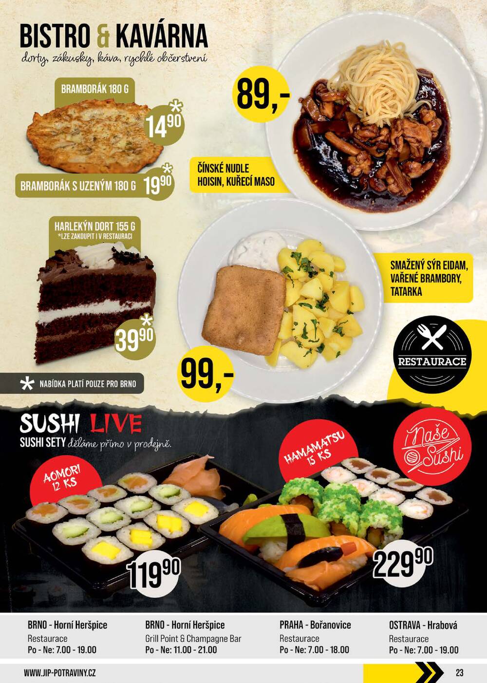 JIP Cash & Carry České Budějovice, Most, Náchod, Polička, Sušice a Svoboda nad Úpou od 4.3. do 10.3.2026