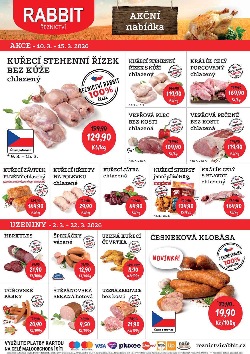 Leták RABBIT řeznictví - RABBIT řeznictví od 9.3. do 15.3.2026 - strana 1