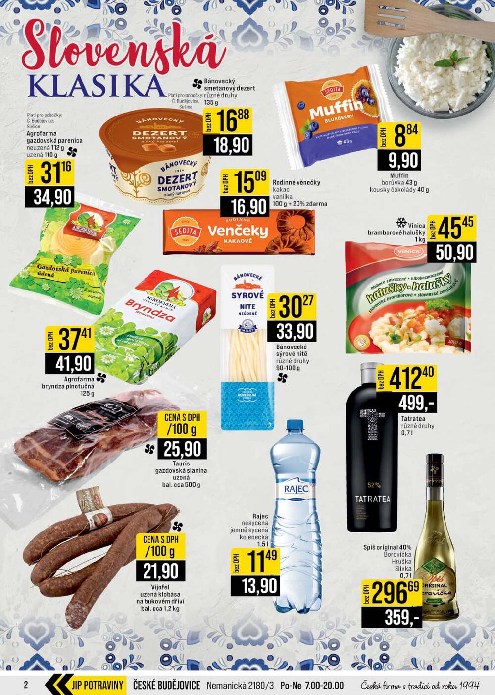 JIP Cash & Carry České Budějovice, Most, Náchod, Polička, Sušice a Svoboda nad Úpou od 11.3. do 17.3.2026