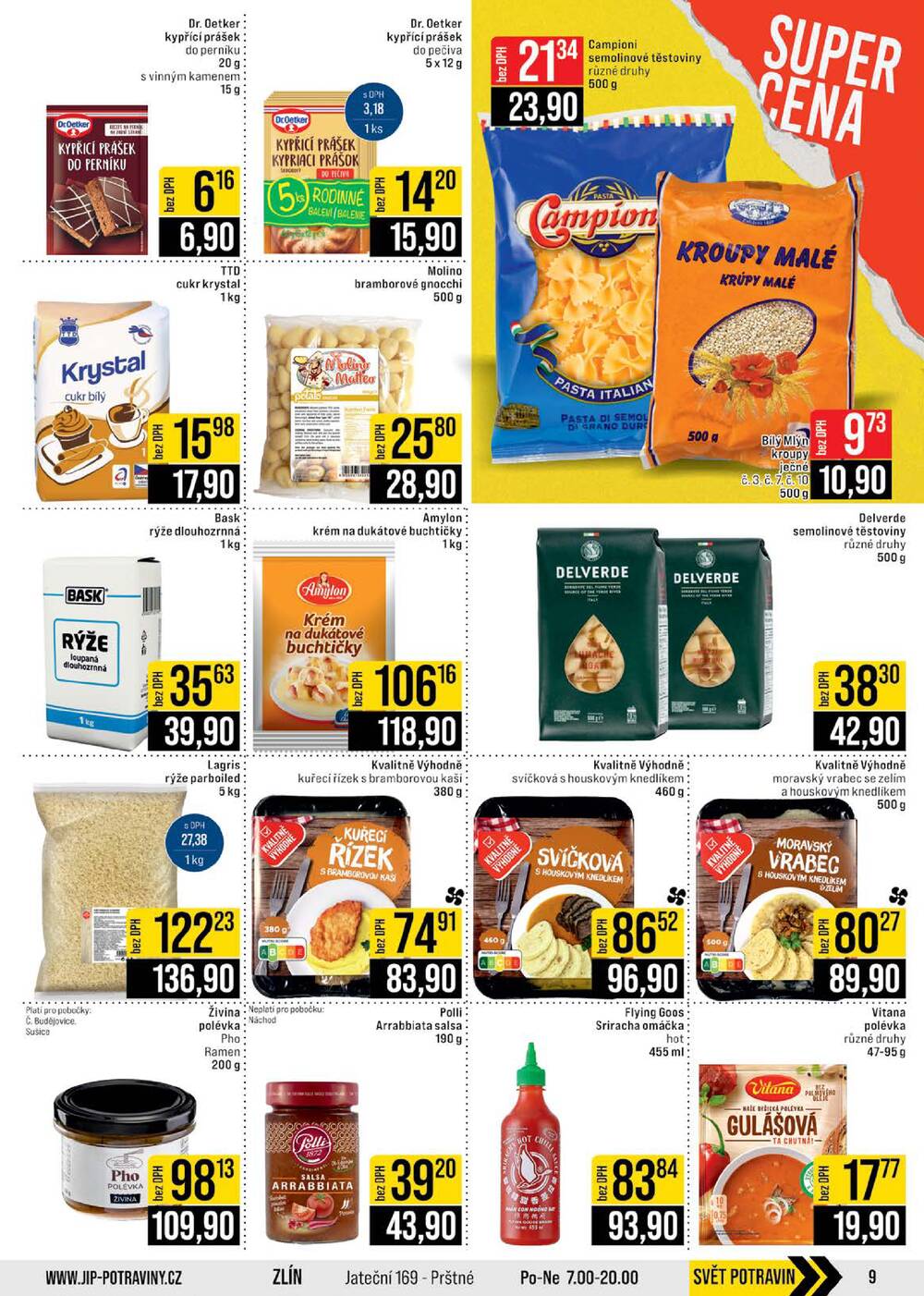 JIP Cash & Carry České Budějovice, Most, Náchod, Polička, Sušice a Svoboda nad Úpou od 11.3. do 17.3.2026