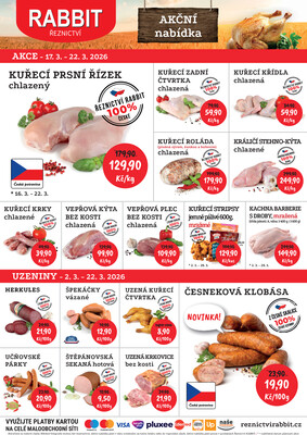 leták RABBIT řeznictví