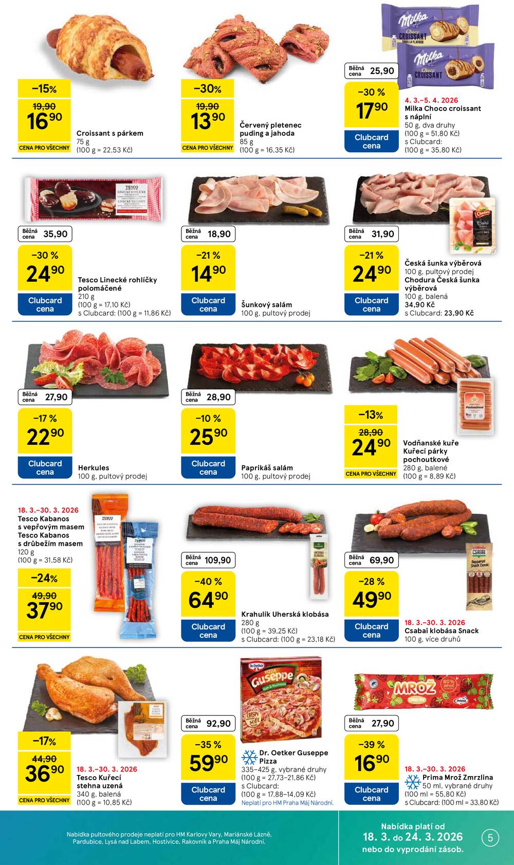 Tesco malé hypermarkety od 18.3. do 24.3.2026