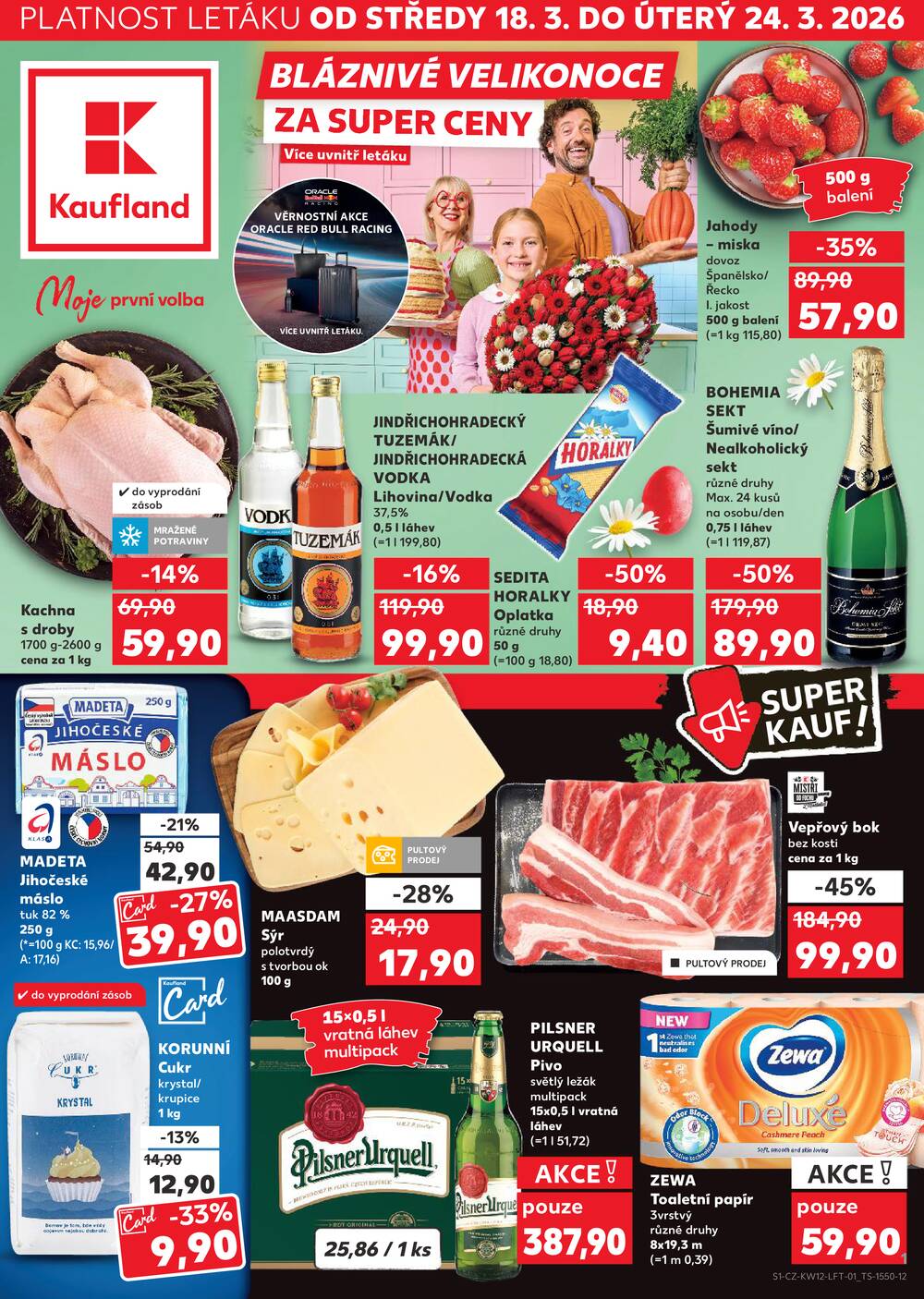 Leták Kaufland - Kaufland 18.3. - 24.3. - Kaufland - Praha - Horní Měcholupy - strana 1