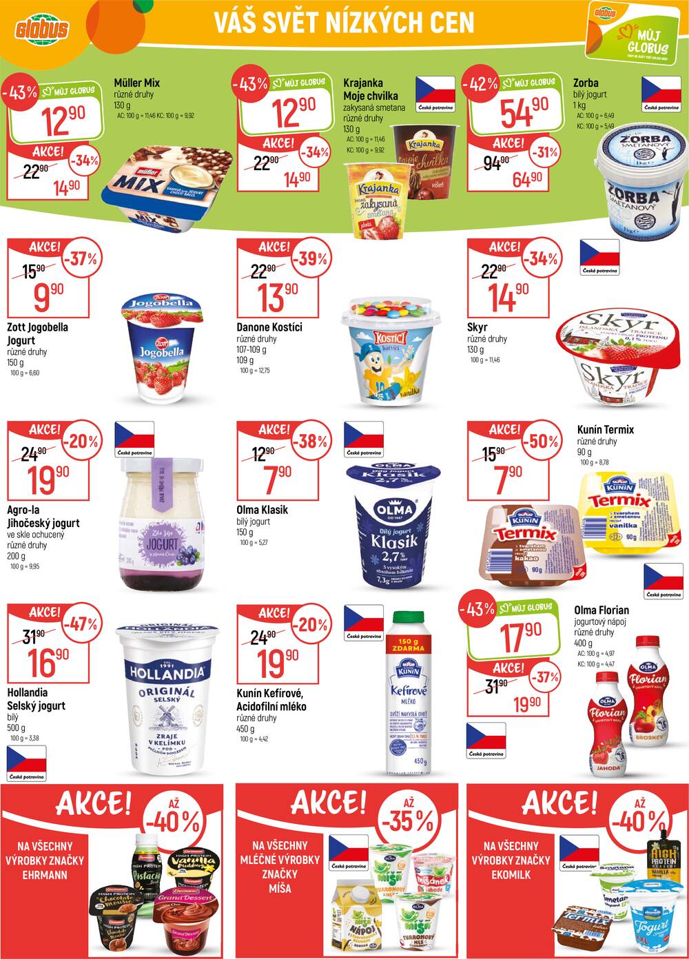 Akční leták Globus 18.3. - 24.3.2026 - Globus Praha - Zličín
