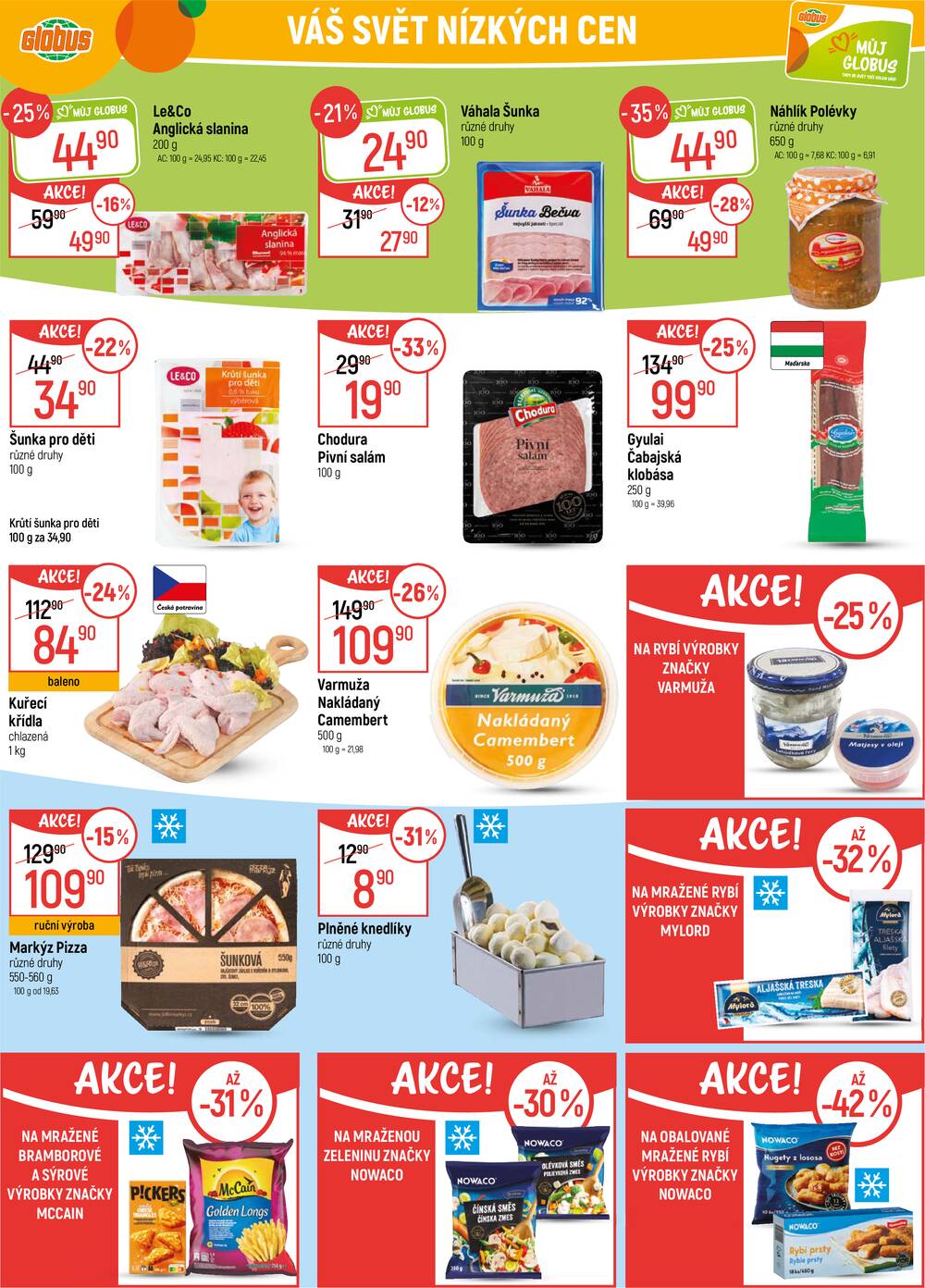 Akční leták Globus 18.3. - 24.3.2026 - Globus Praha - Zličín