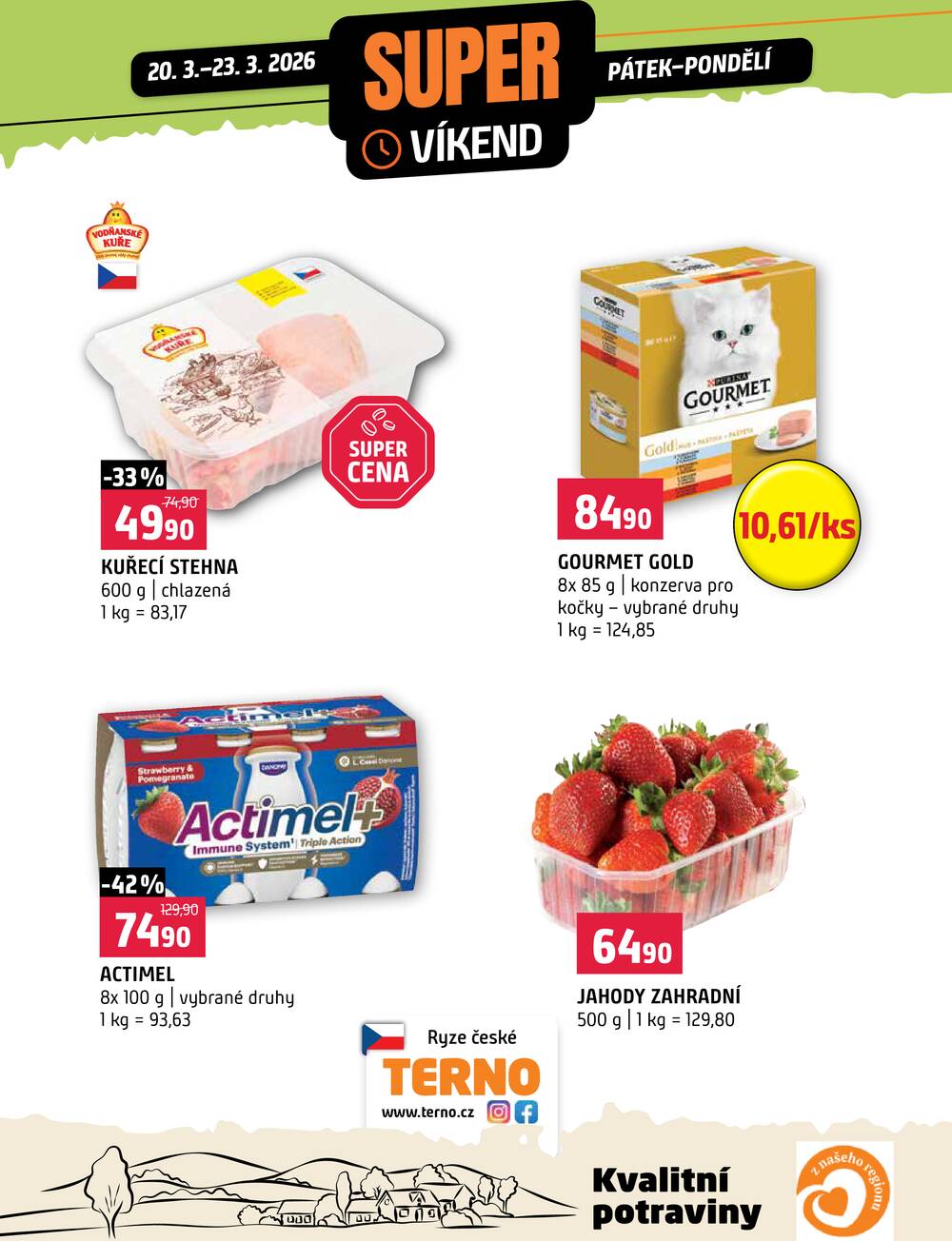 Leták Terno - Terno Víkendová akce od 20.3. do 23.3.2026 - strana 1