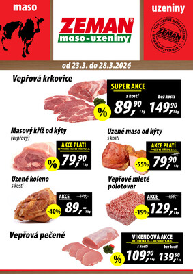 leták ZEMAN maso-uzeniny
