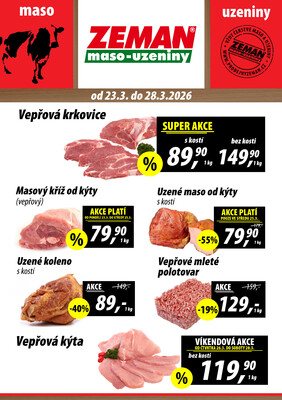 leták ZEMAN maso-uzeniny