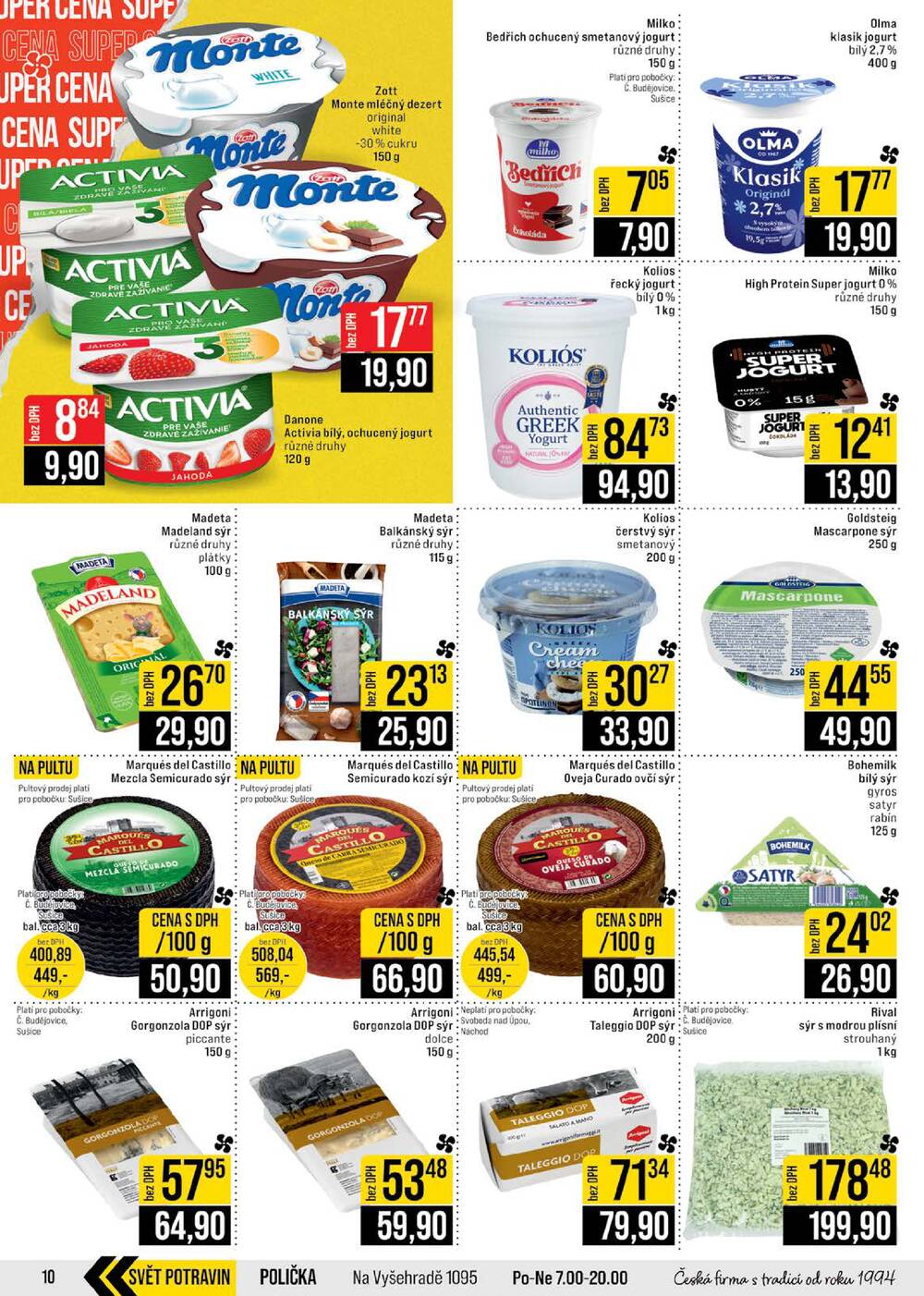 JIP Cash & Carry České Budějovice, Most, Náchod, Polička, Sušice a Svoboda nad Úpou od 18.3. do 24.3.2026