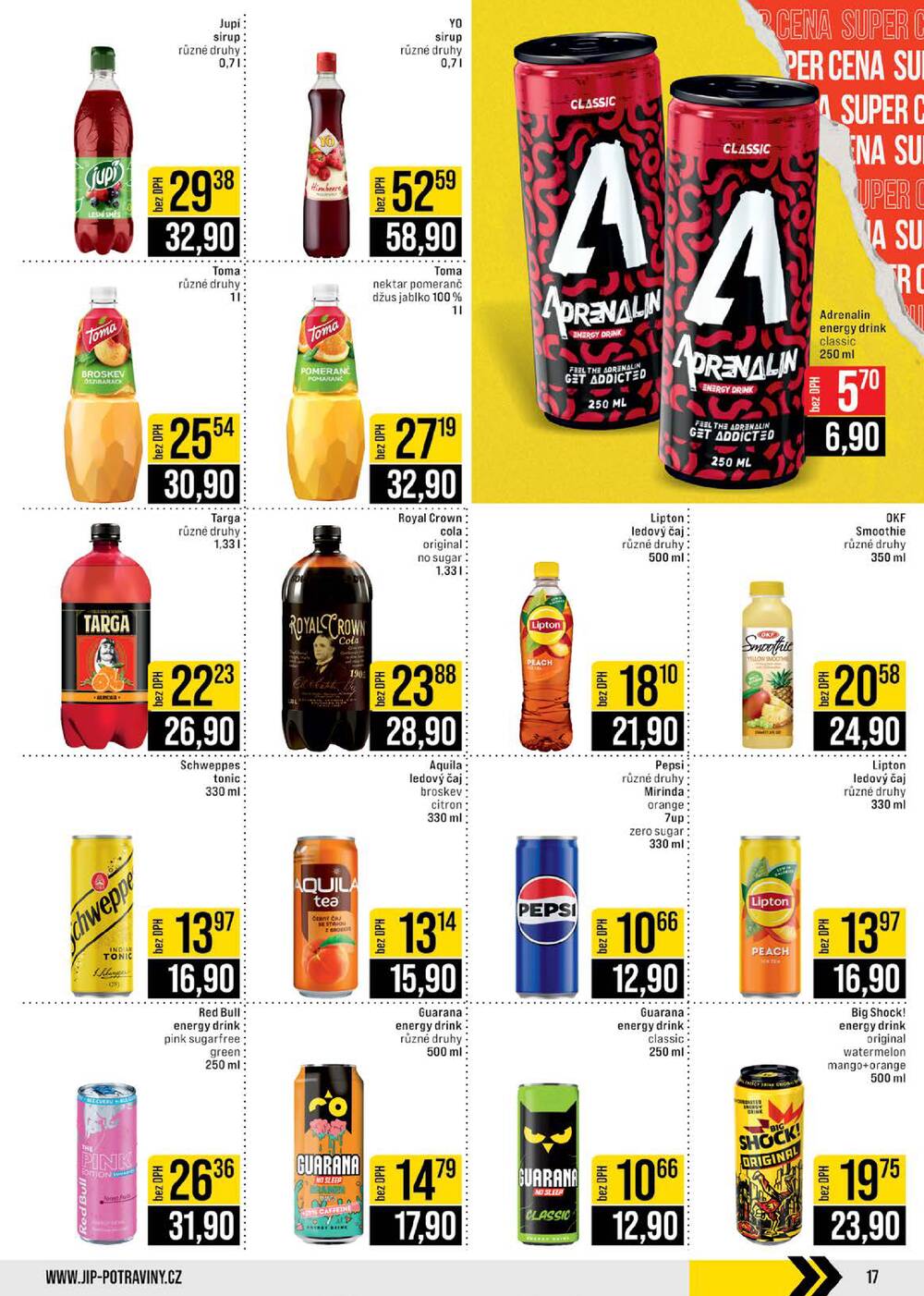 JIP Cash & Carry České Budějovice, Most, Náchod, Polička, Sušice a Svoboda nad Úpou od 18.3. do 24.3.2026